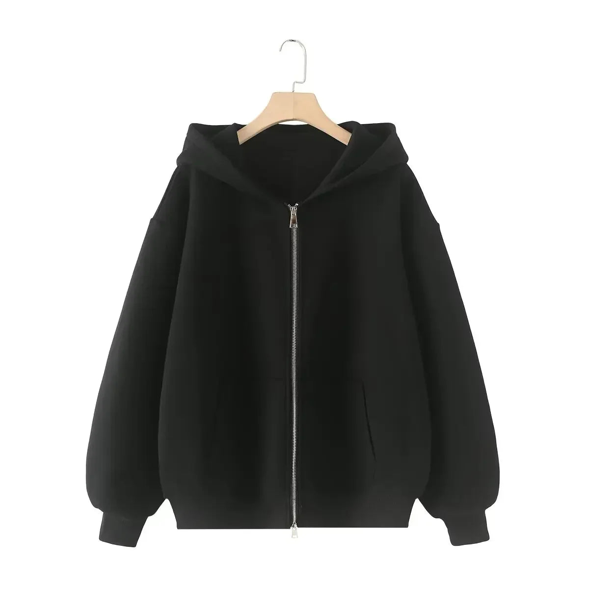 Ensemble Cardigan en coton avec fermeture éclair pour femme, survêtement, pantalon Baggy, vêtements de sport, pull, ensemble 2 pièces, tenues pour femmes, 2024