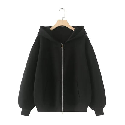 Ensemble Cardigan en coton avec fermeture éclair pour femme, survêtement, pantalon Baggy, vêtements de sport, pull, ensemble 2 pièces, tenues pour femmes, 2024