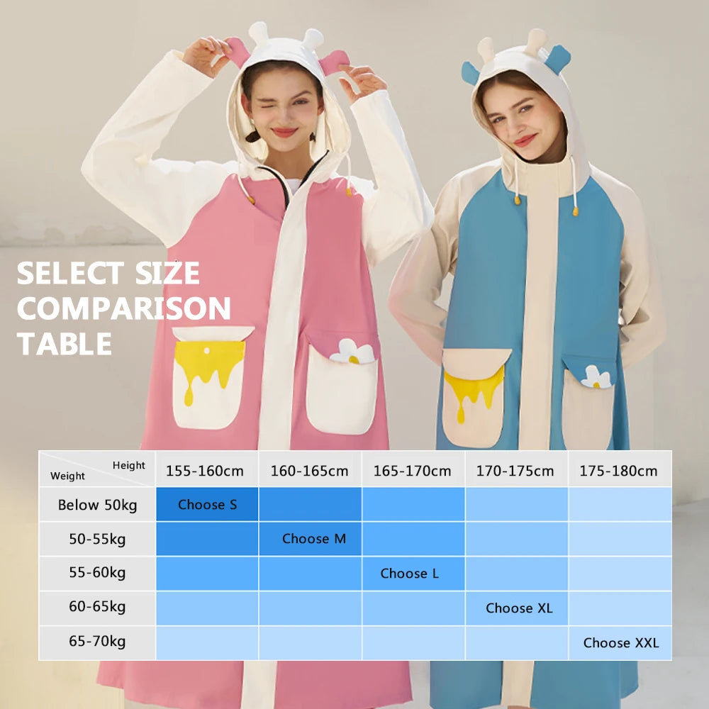 Manteau imperméable Long imperméable pour femmes, Poncho de pluie pour vélo électrique, randonnée voyage, coupe-vent pleine longueur en PU haute fréquence