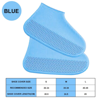 Waterproof Shoe Covers Silicone Anti-Slip Rain Boots Unisex Sneakers Protector for Outdoor Rainy Day Reusable Rain Shoe Covers