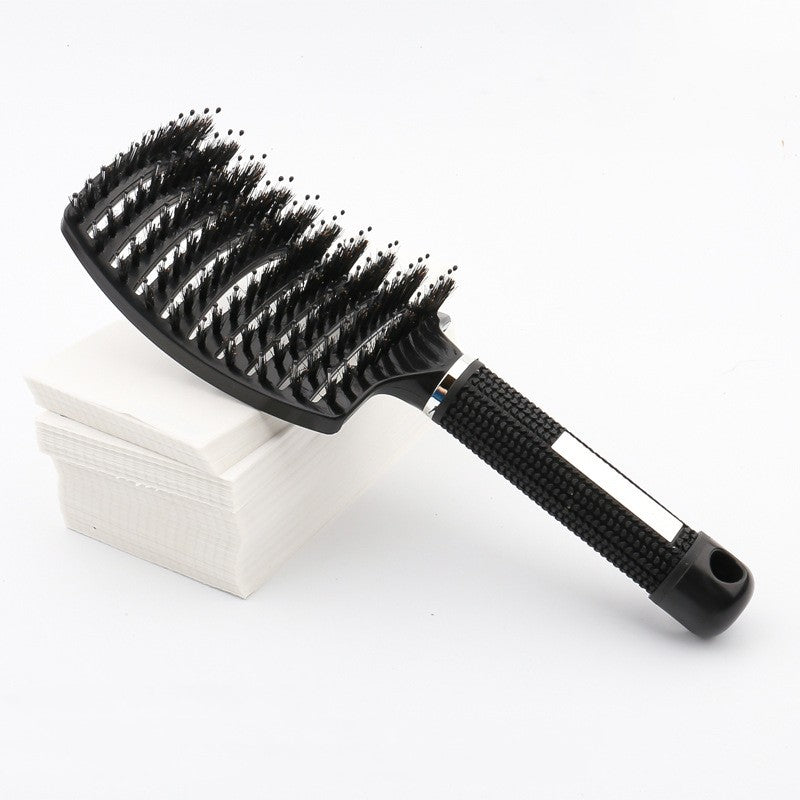 1pc Professional Detangling Hair Brush for Women with Curly Hair - Ergonomic Handle, Colorful Bristles for Wet/Dry Hair, Gentle Scalp Massage & Knot-Free Detangling, Durable Styling Tool for Long Hair Care, Curly Hair Brush,