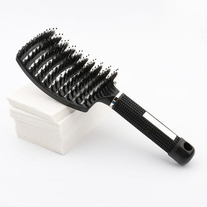1pc Professional Detangling Hair Brush for Women with Curly Hair - Ergonomic Handle, Colorful Bristles for Wet/Dry Hair, Gentle Scalp Massage & Knot-Free Detangling, Durable Styling Tool for Long Hair Care, Curly Hair Brush,